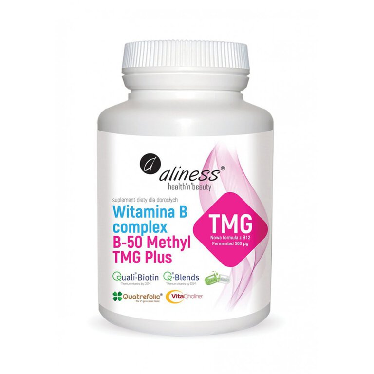 Aliness Witamina B Complex B-50 Methyl TMG PLUS (100kaps)