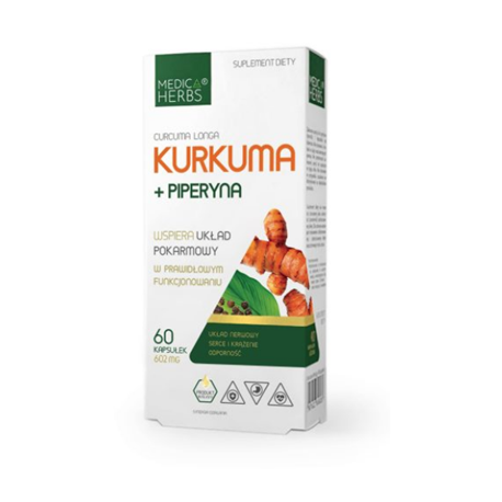 Medica Herbs Kurkuma+piperyna (60kaps)