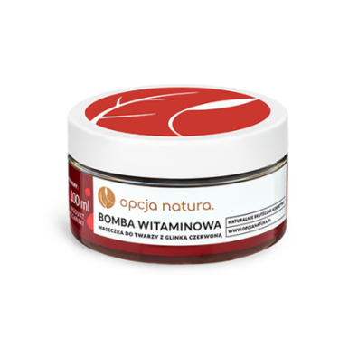 Opcja Natura Bomba Witaminowa, maseczka do twarzy z glinką czerwoną (100 ml)