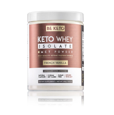 BeKeto Keto Izolat Białka z MCT Francuska Wanilia (300 g)