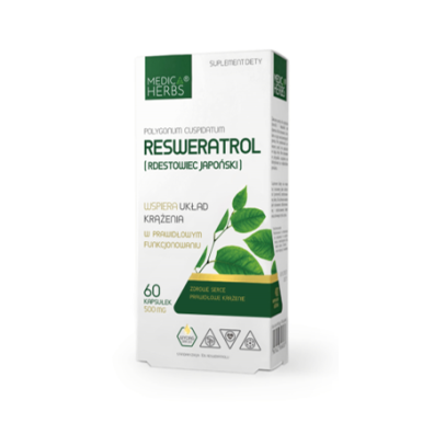 Medica Herbs Resweratrol (Rdestowiec Japoński) (60 kaps)