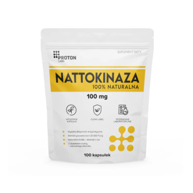Proton Labs Nattokinaza 100 mg 2000 FU naturalna (100 kaps)