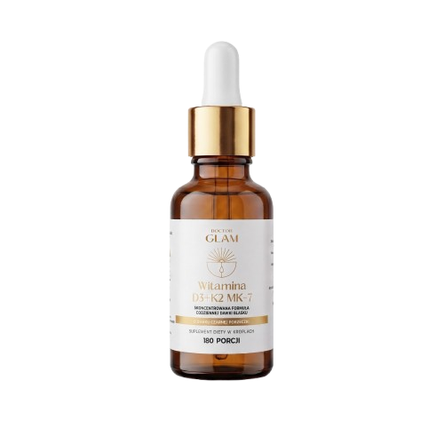 Doctor Glam Witamina D3 + K2 MK-7 30 ml wzmocniony skład odporność, kości, czarna porzeczka (1)
