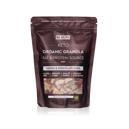 BeKeto BIO Keto Granola - kakao i czekolada (250 g)