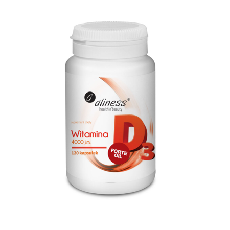 Aliness Witamina D3 FORTE oil (120kaps)