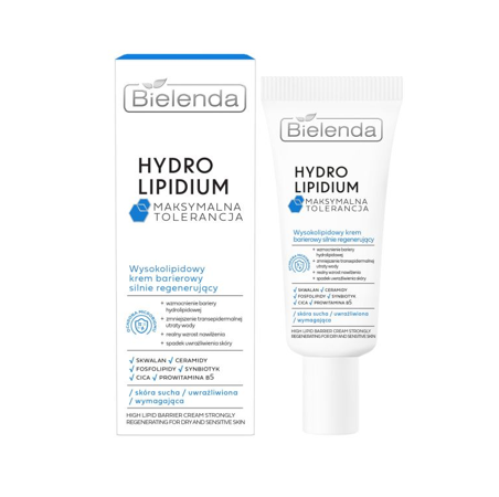 Bielenda Hydro Lipidium Maksymalna Tolerancja Wysokolipidowy krem barierowy silnie regenerujący (50 ml)