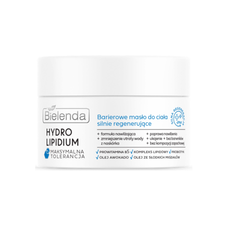 Bielenda Hydro Lipidium Maksymalna Tolerancja Barierowe masło do ciała silnie regenerujące (200 ml)